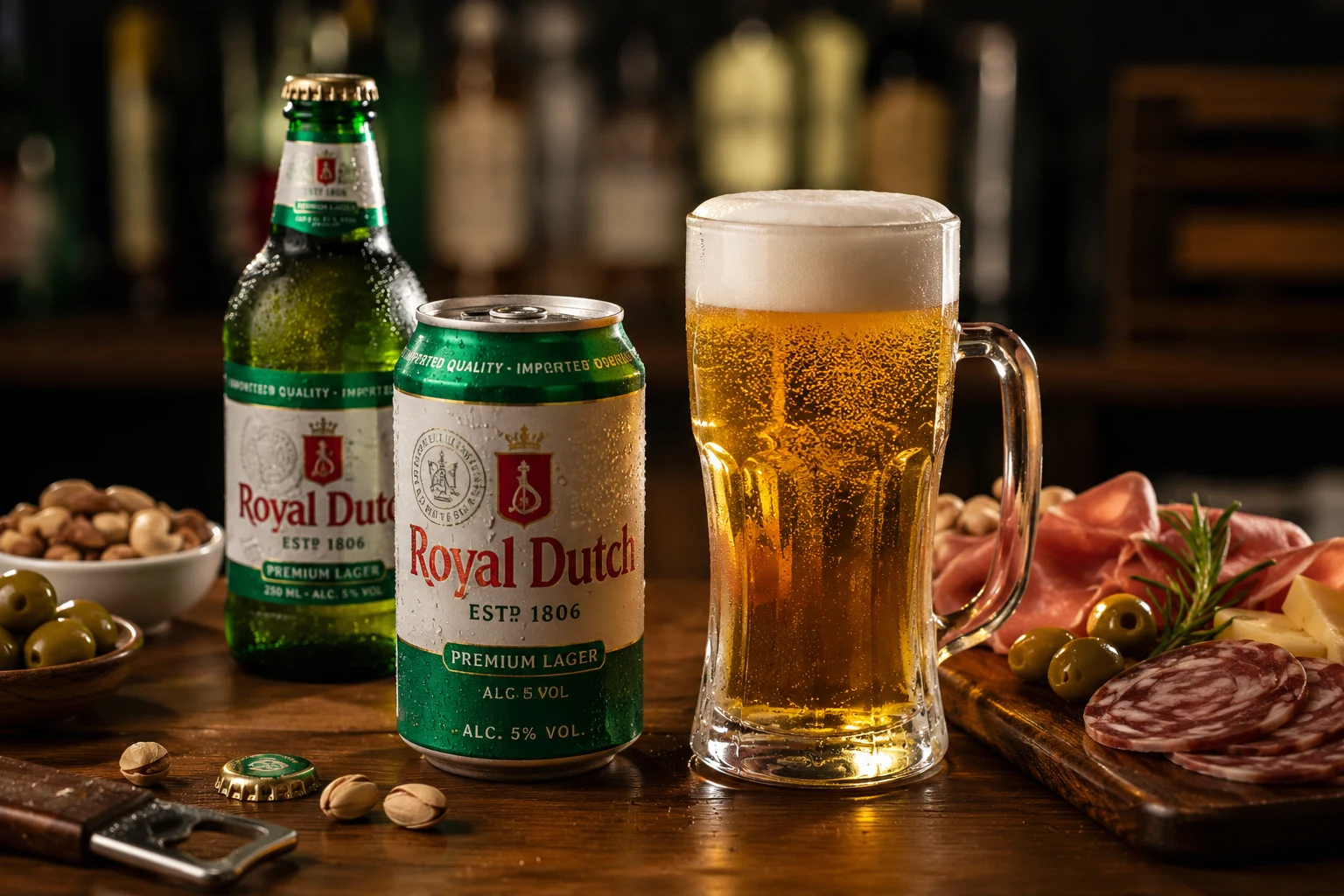 Fotografía de producto — Cerveza Royal Dutch
